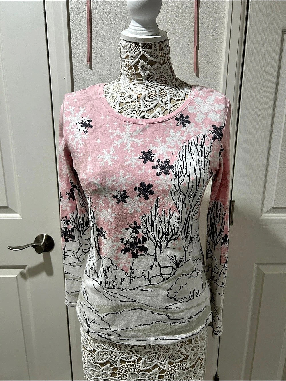 Christopher & Banks Floral Long Sleeve Top